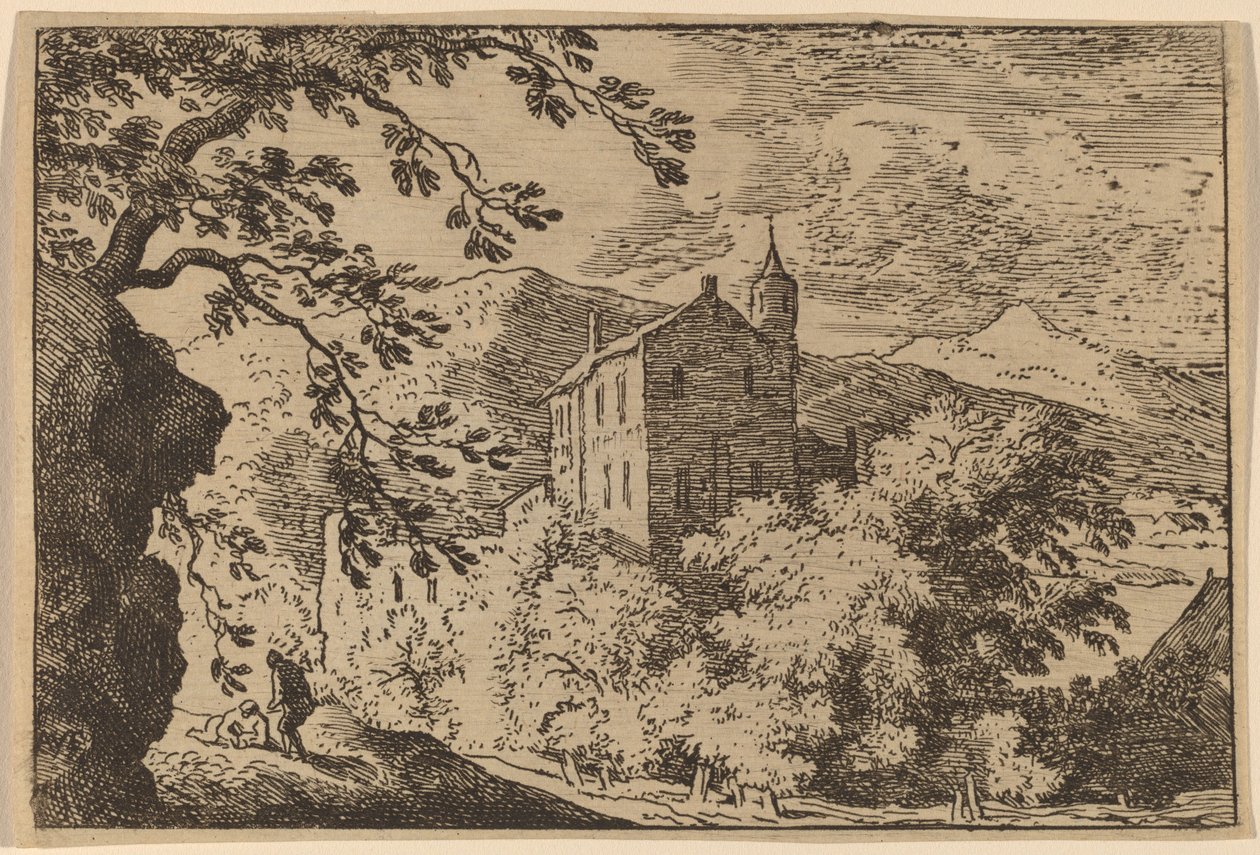 Grande casa con torretta, probabilmente c. 1645-1656 da Allart van Everdingen