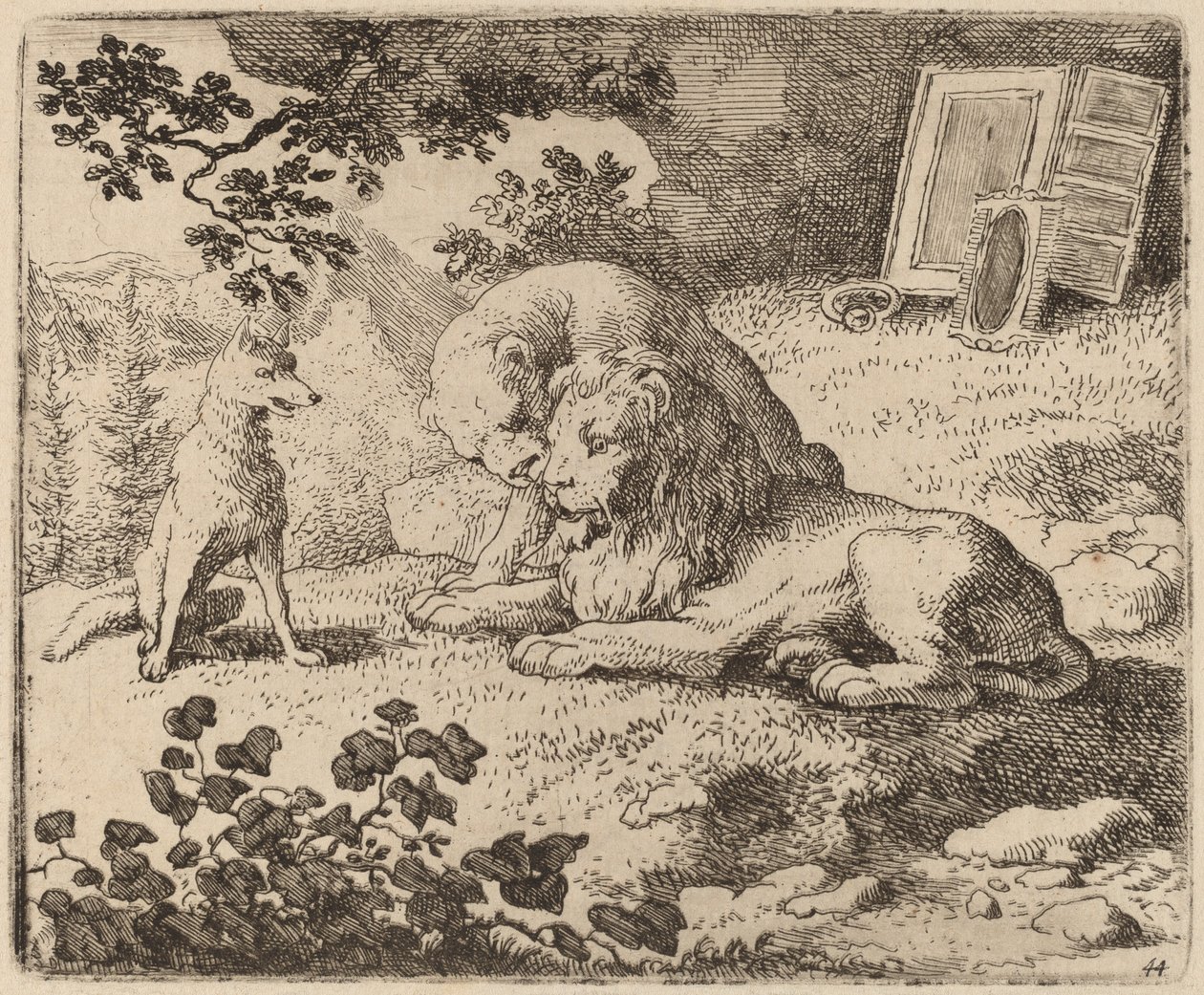 Reynard descrive i tesori mancanti, probabilmente c. 1645-1656 da Allart van Everdingen