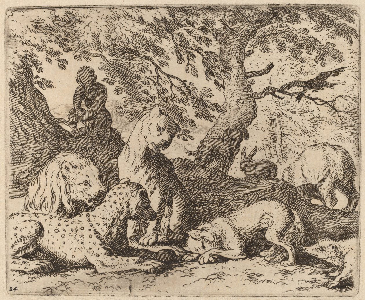 Reynard avvolge la sua storia e offende suo padre, probabilmente c. 1645-1656 da Allart van Everdingen