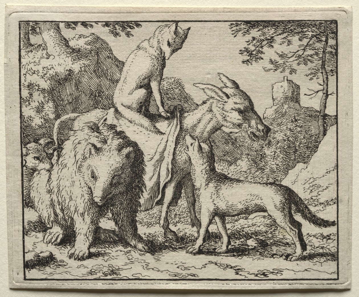 Reynard la volpe: Reynard e i suoi compagni da Allart van Everdingen
