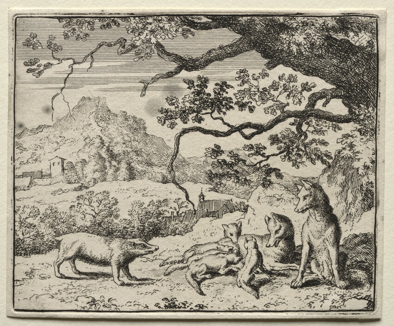 Reynard la volpe: Il tasso chiama Reynard a corte da Allart van Everdingen