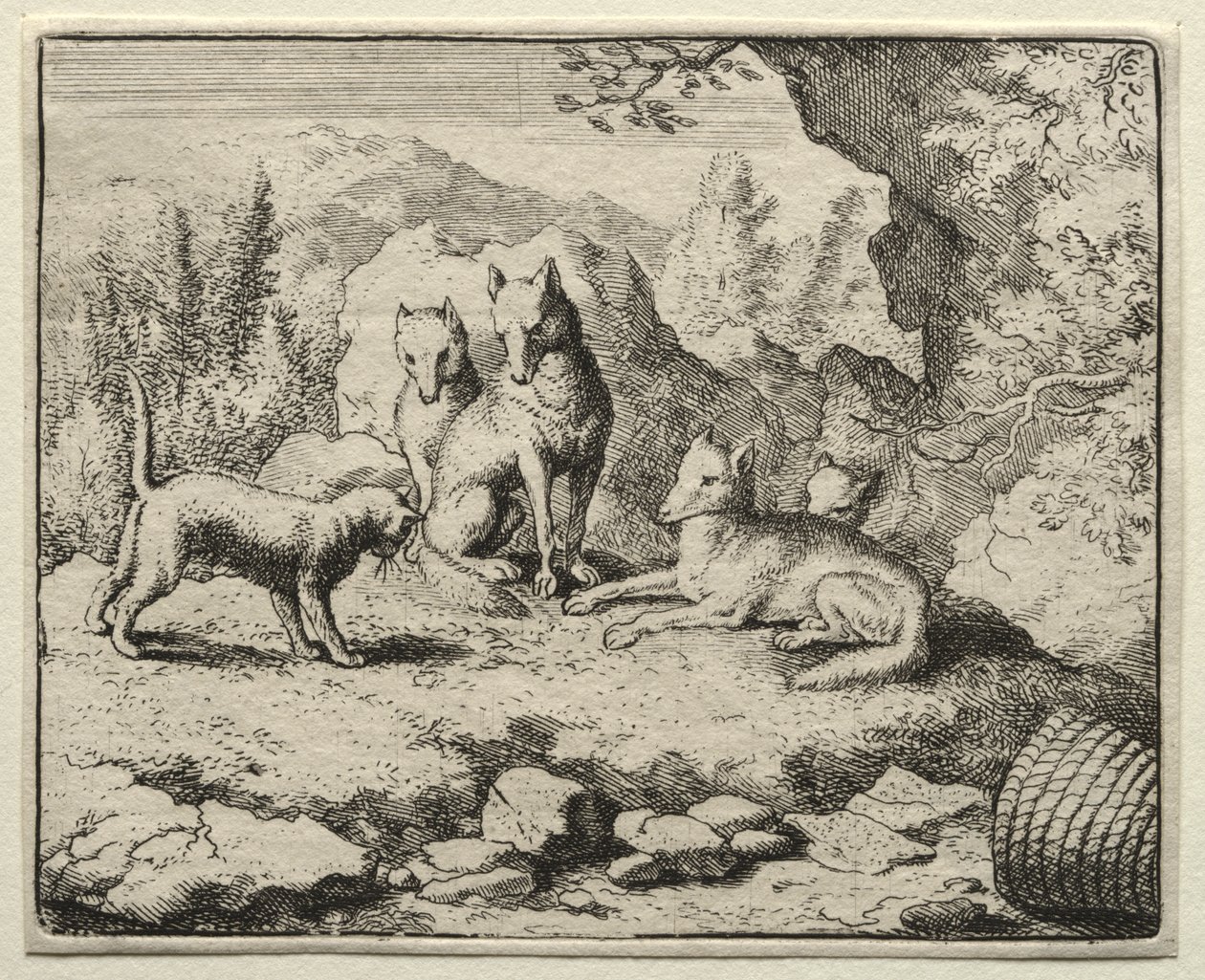 Reynard la volpe: Il gatto chiama Reynard a corte da Allart van Everdingen
