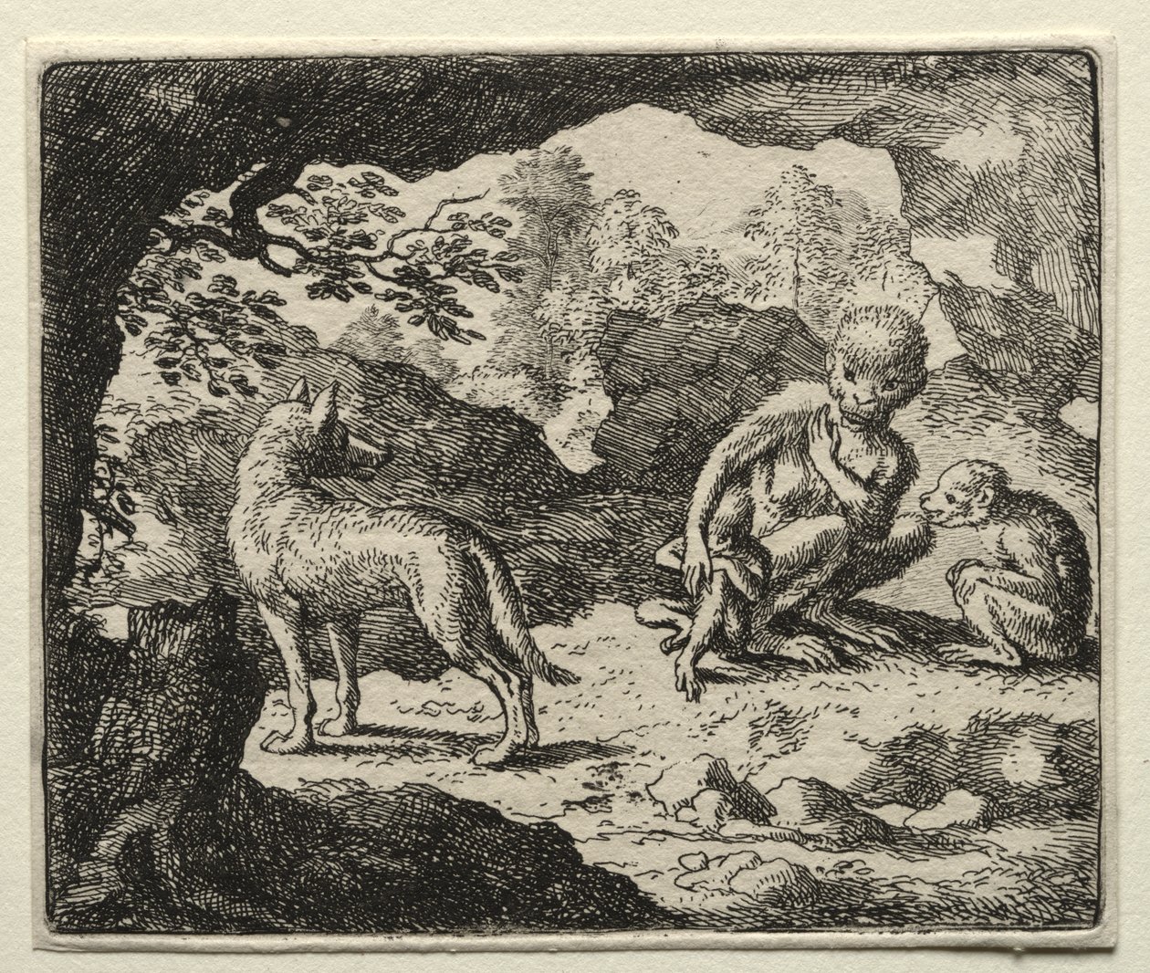 Reynard la Volpe: Il lupo nella tana della scimmia da Allart van Everdingen