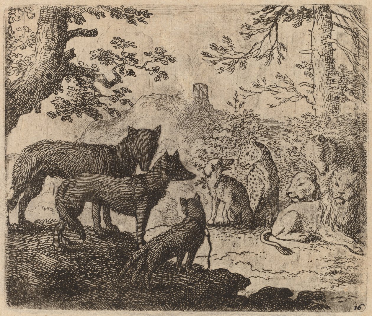 I parenti di Reynard implorano per lui, probabilmente c. 1645-1656 da Allart van Everdingen
