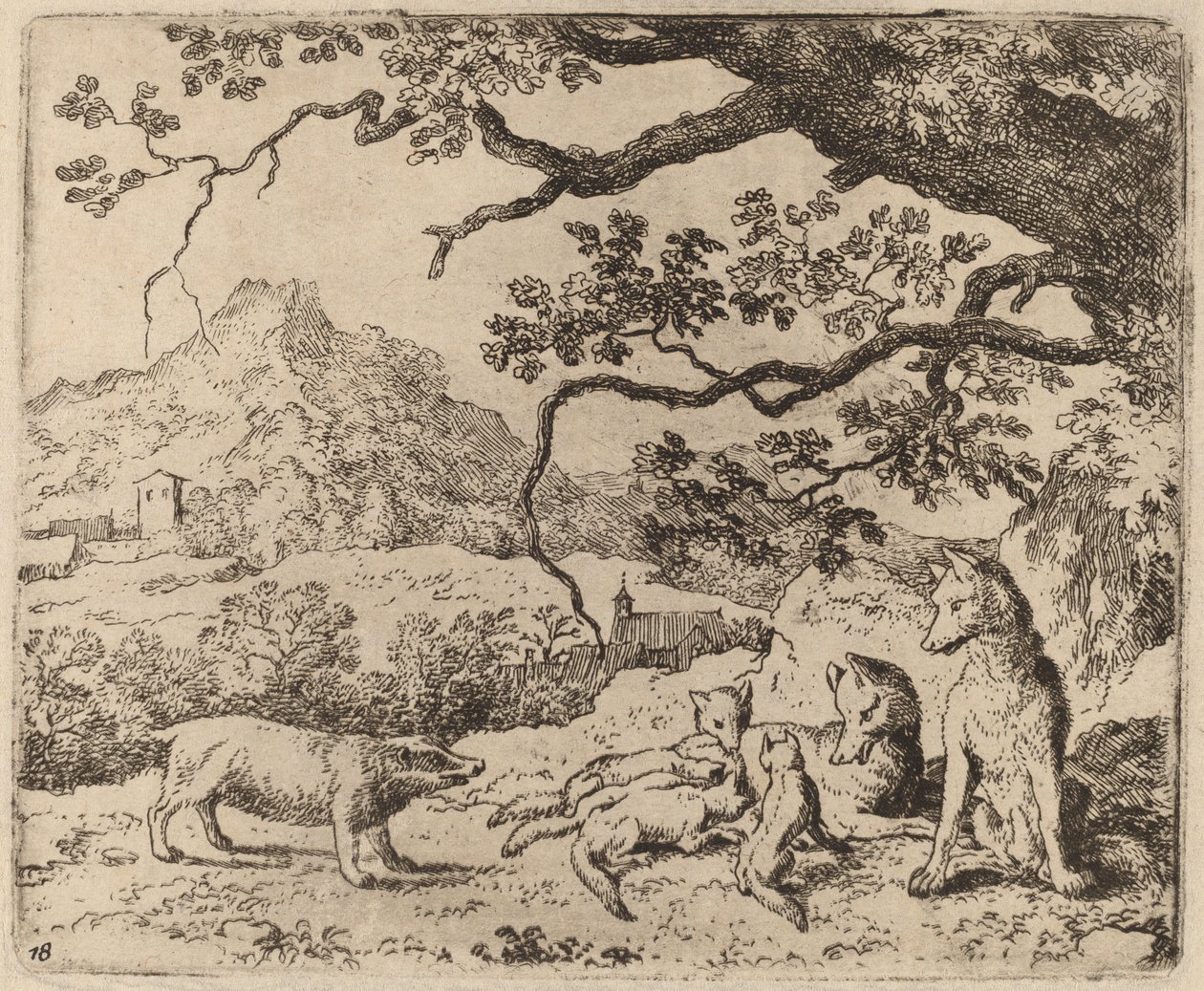 Il tasso inviato come messaggero, probabilmente c. 1645-1656 da Allart van Everdingen