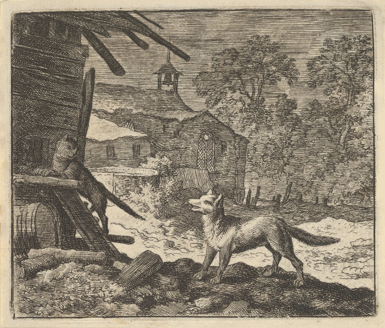 Il gatto sale su un fienile, 1650-75 da Allart van Everdingen