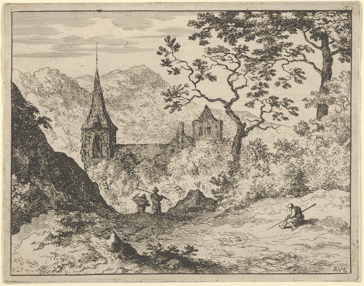 La chiesa nella valle, XVII secolo da Allart van Everdingen