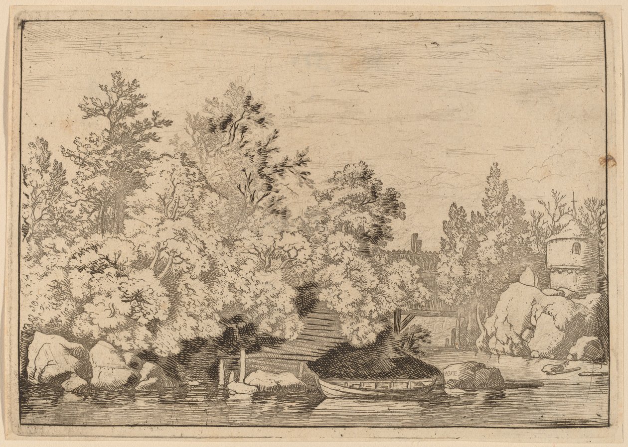 La diga e il ponte coperto da Allart van Everdingen