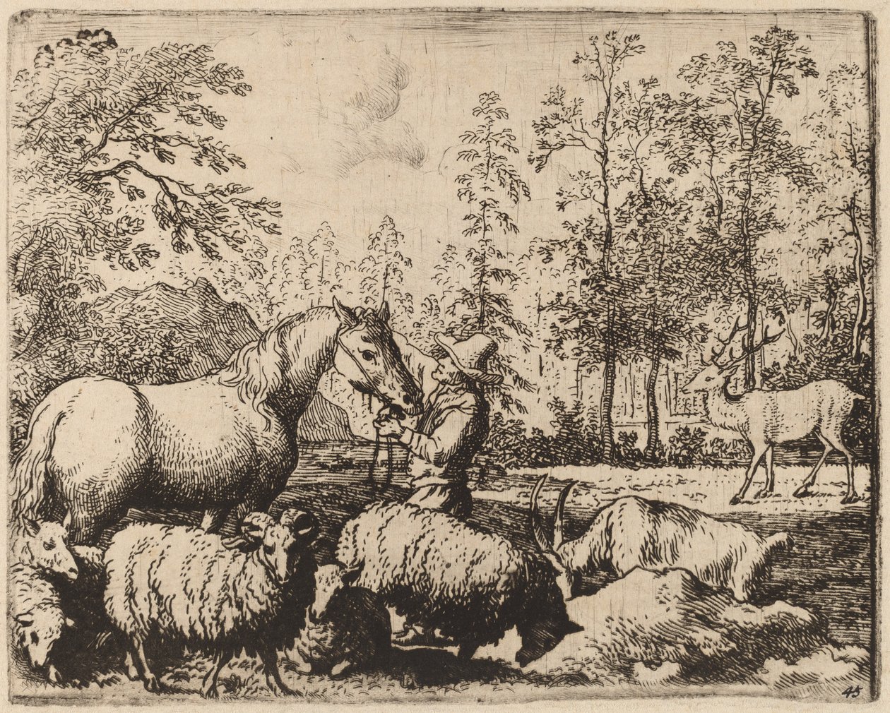 Il cavallo e il cervo da Allart van Everdingen