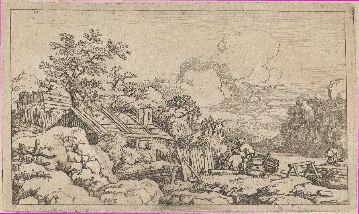 La capanna del carpentiere, XVII secolo da Allart van Everdingen