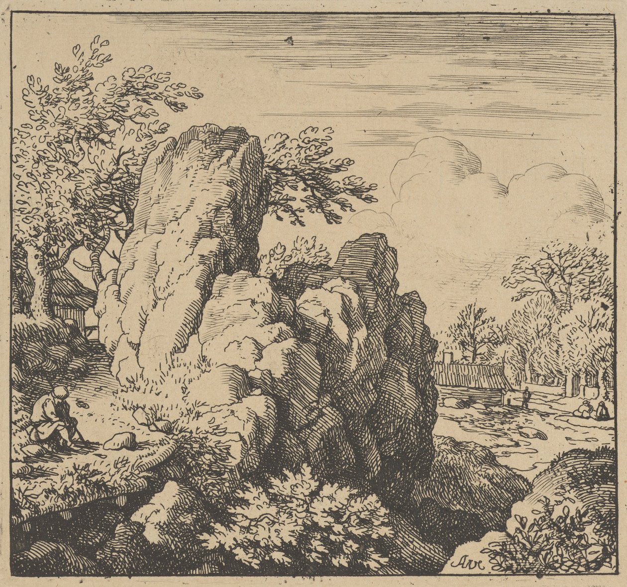 La grande roccia, metà del XVII secolo da Allart van Everdingen