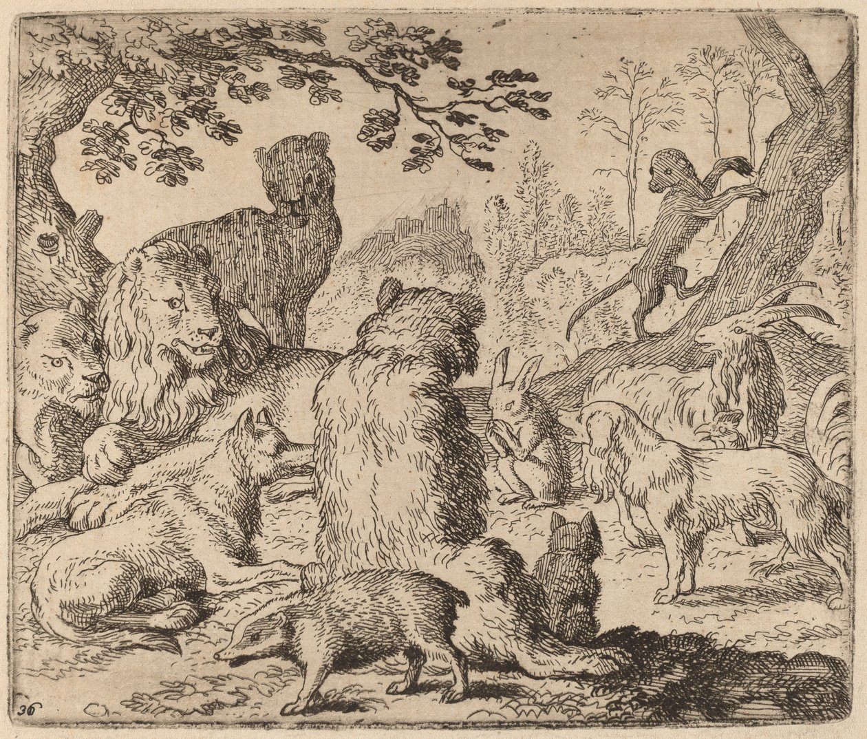 Il leone ordina un assalto di massa a Reynard da Allart van Everdingen