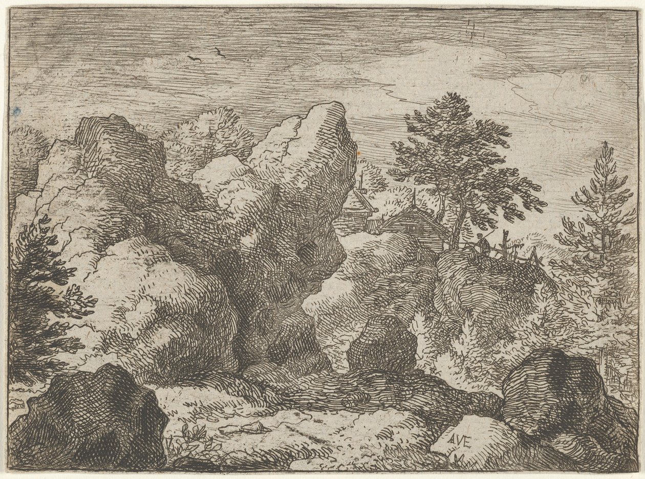 La roccia appuntita, XVII secolo da Allart van Everdingen