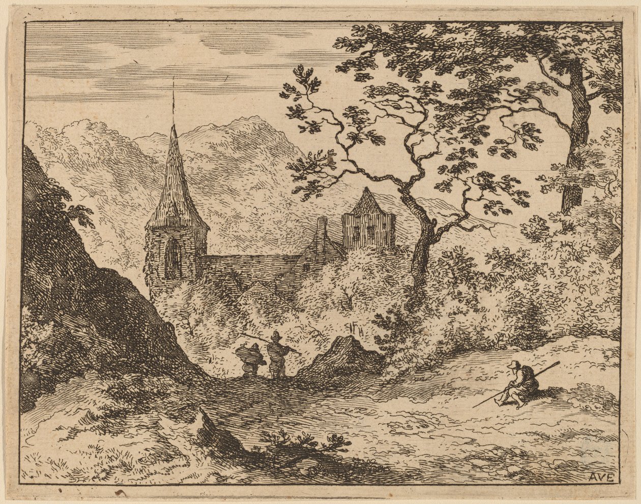 Il campanile da Allart van Everdingen