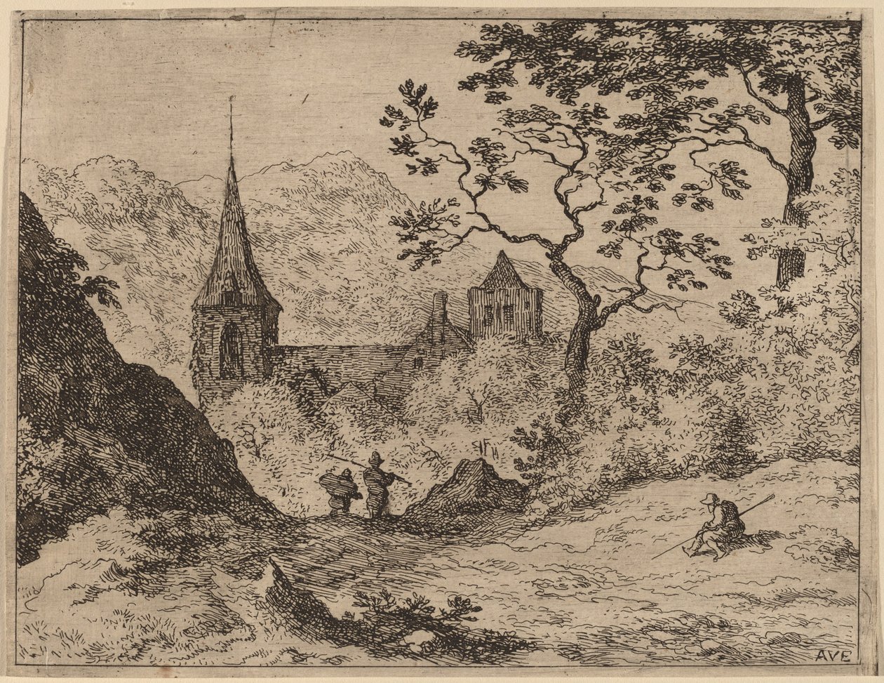 Il Campanile, probabilmente c. 1645-1656 da Allart van Everdingen