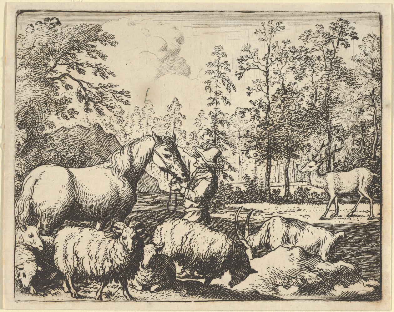 La storia del cavallo che vuole vendicarsi del cervo, 1650-75 da Allart van Everdingen