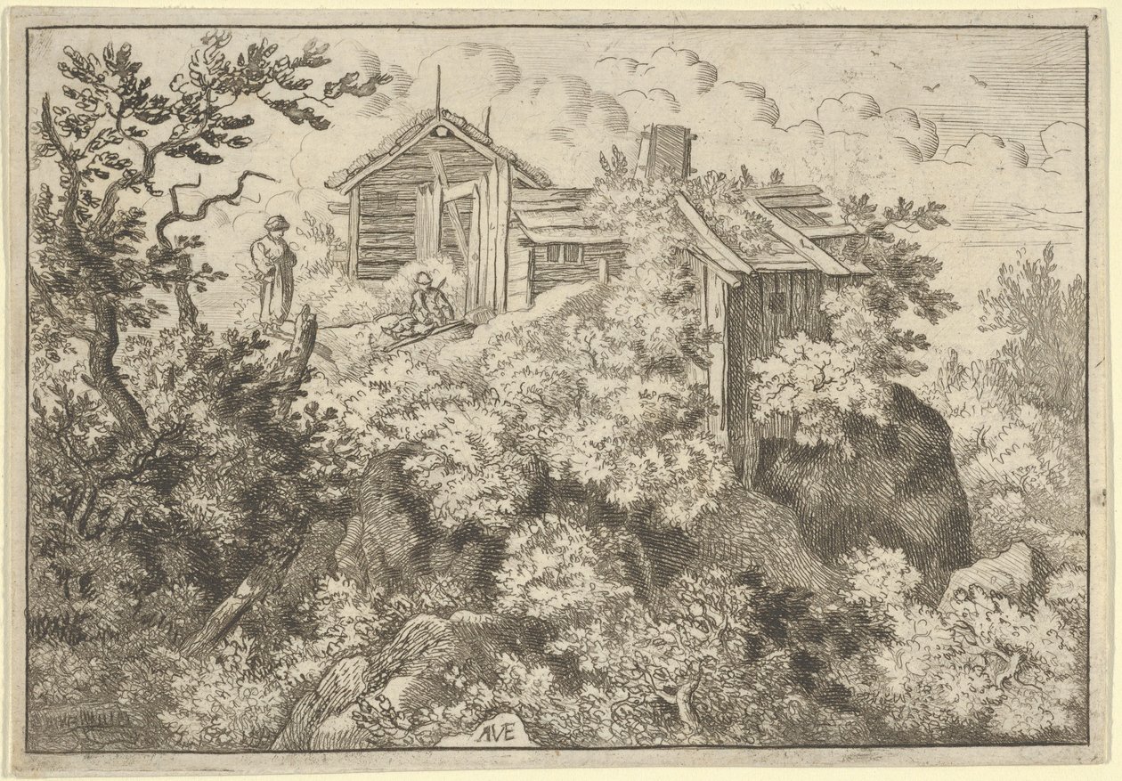 Le tre casette sulla collina, XVII secolo da Allart van Everdingen