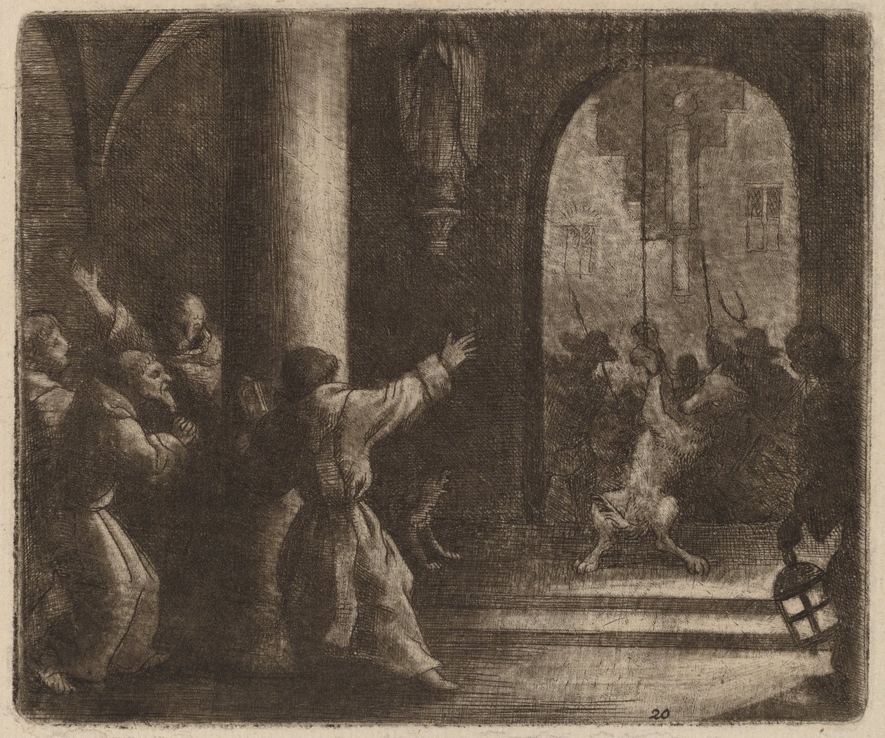 Il lupo e la campana del convento, probabilmente c. 1645-1656 da Allart van Everdingen