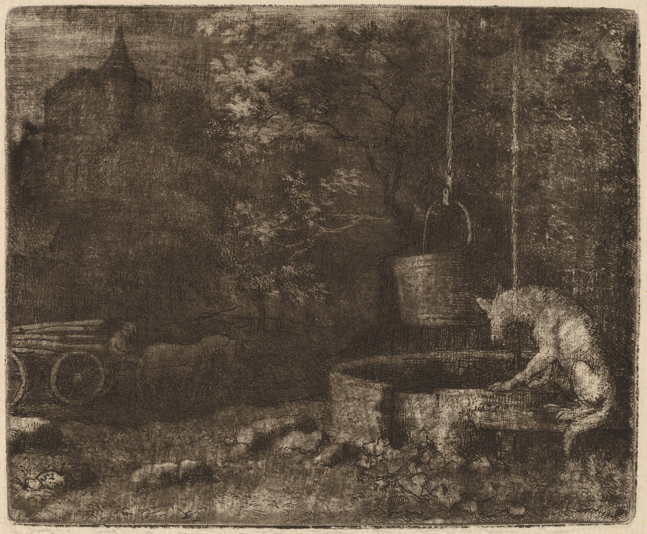 Il lupo e il pozzo, probabilmente c. 1645-1656 da Allart van Everdingen