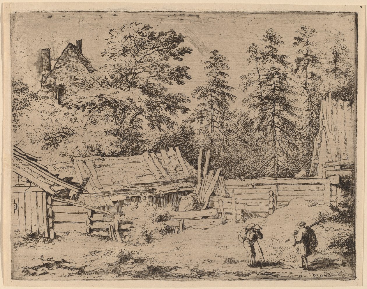 Tre cottage da Allart van Everdingen