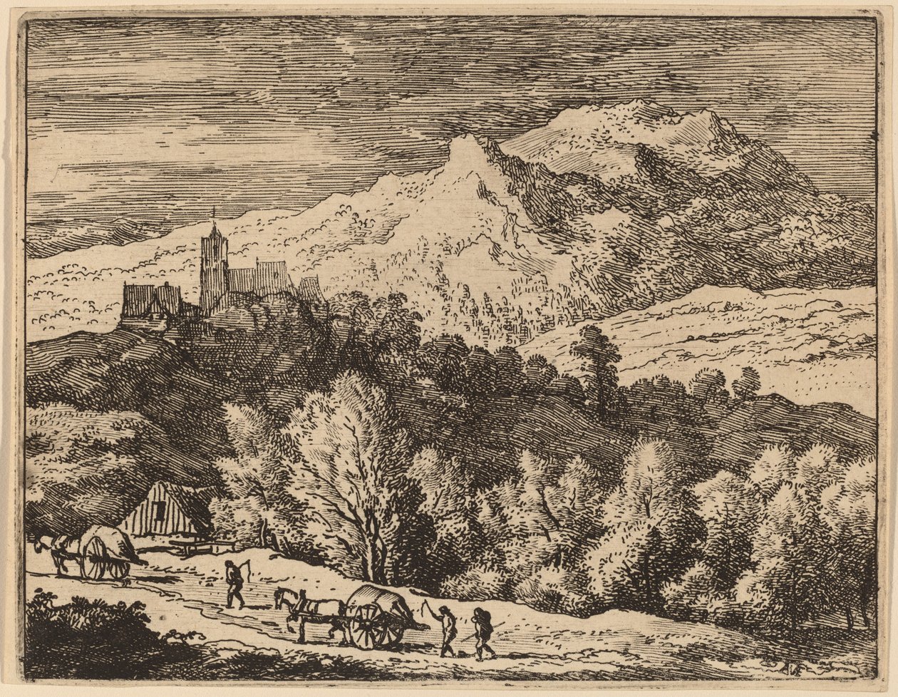 Due carri, probabilmente c. 1645-1656 da Allart van Everdingen