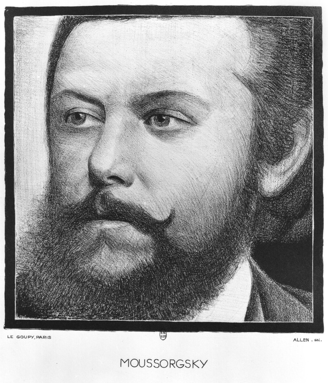 Ritratto di Modest Petrovich Mussorgsky da Allen