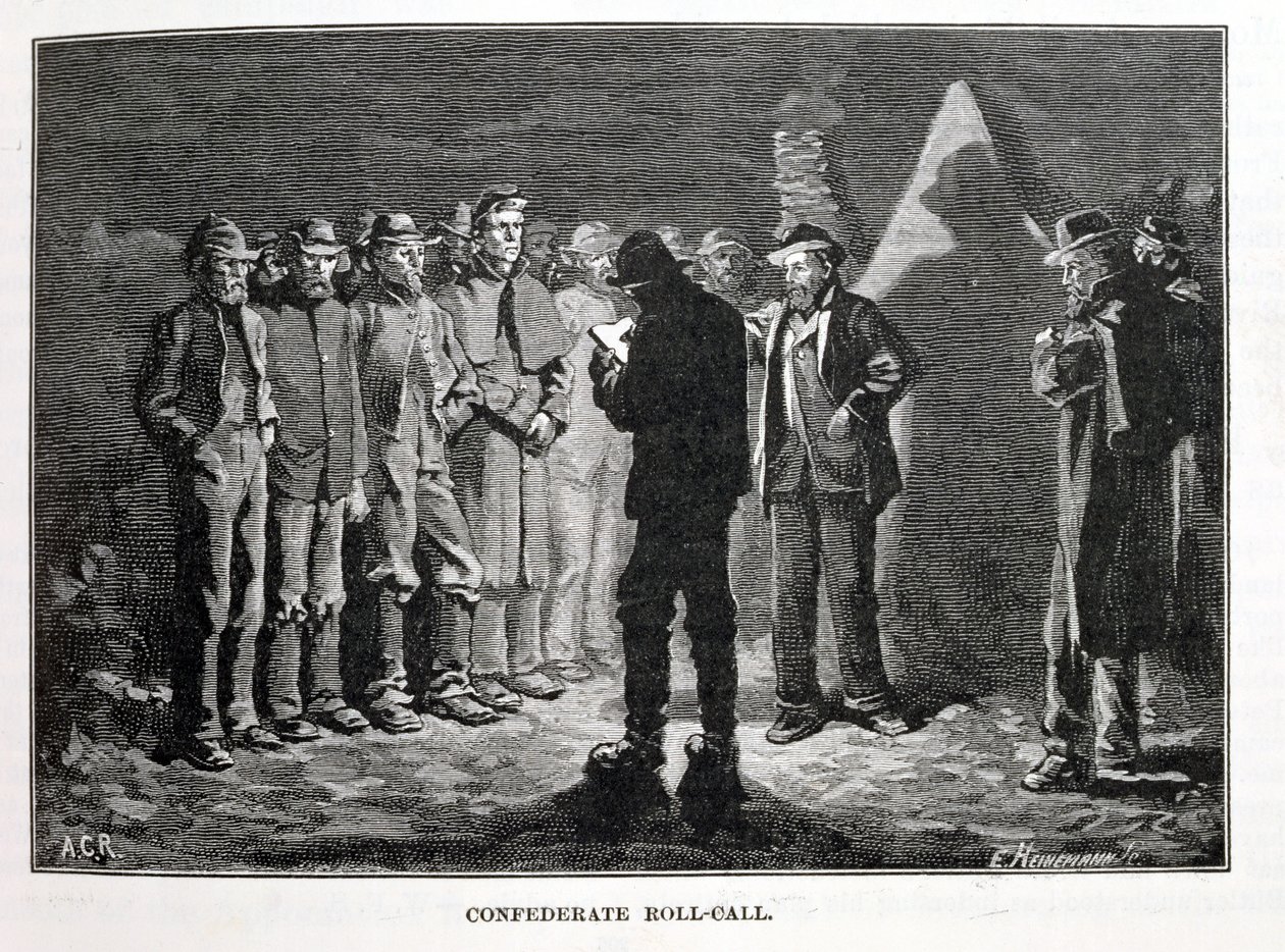 Appello confederato, inciso da Ernst Heinemann (1848-1912), illustrazione da 