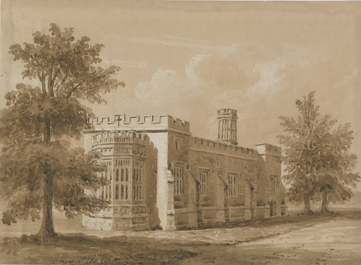 Tixall - Cappella di Tixall Hall da Allen Edward Everitt