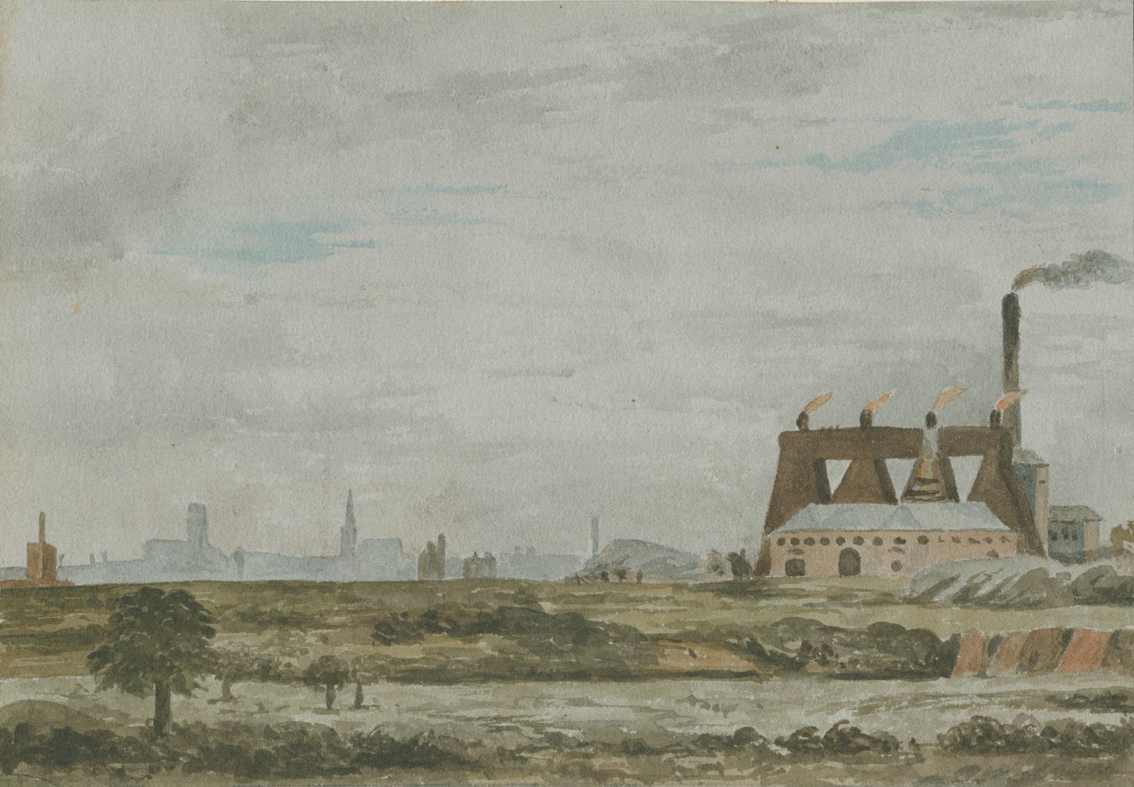 Wolverhampton - Vista Sud: acquerello, nd [c 1830] da Allen Edward Everitt