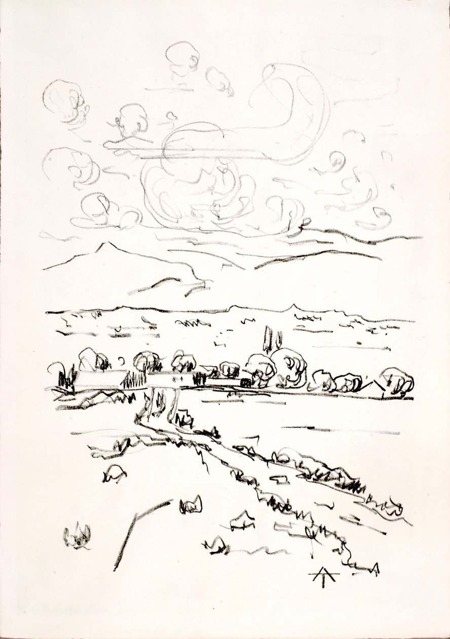 Paesaggio con nuvole cumuliformi da Allen Tucker