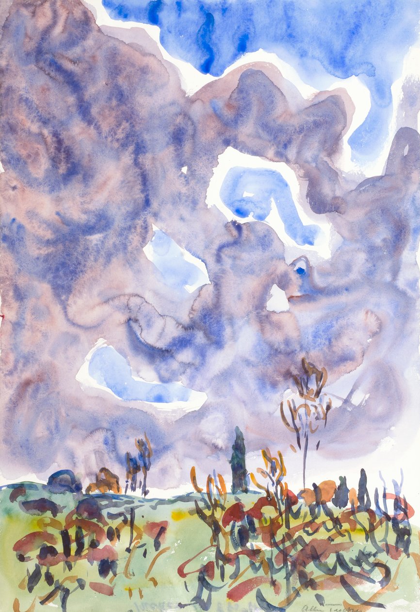 Acquerello n. 31, Paesaggio con nuvole da Allen Tucker