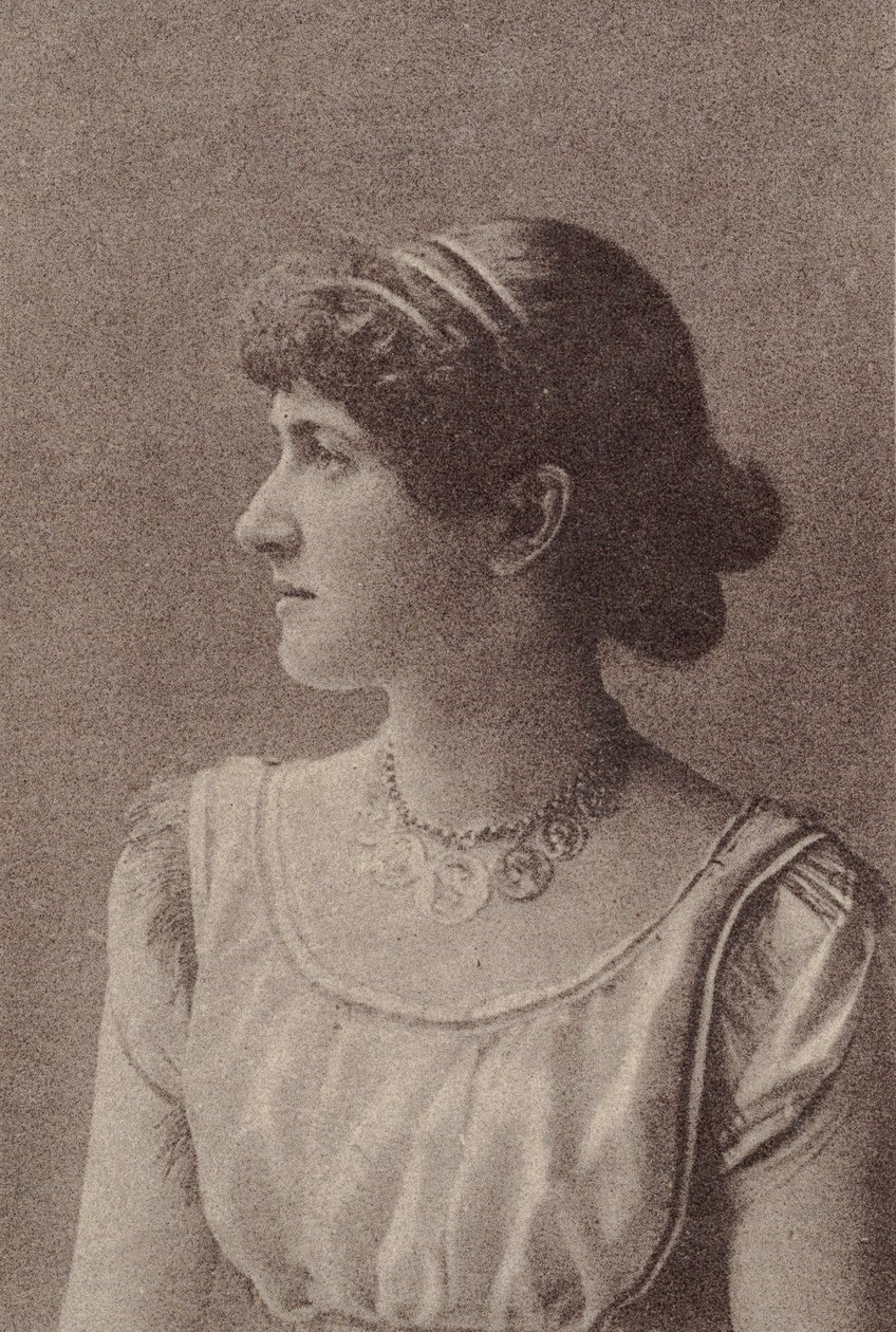 Kitty Welch, dalla serie Attrici N67 promuovendo Virginia Brights Cigarettes, ca. 1888 da Allen and Ginter