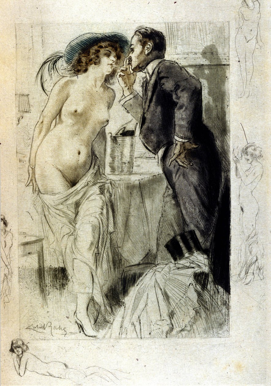 Illustrazione di Almery Lobel-Riche (Lobel Riche) (1880-1950) del 1926 per "Le journal d