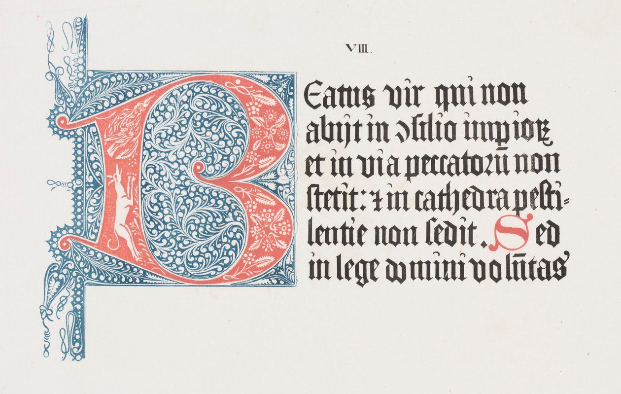 Arte della litografia: Salterio - Iniziale B, lastra VIII da Alois Senefelder