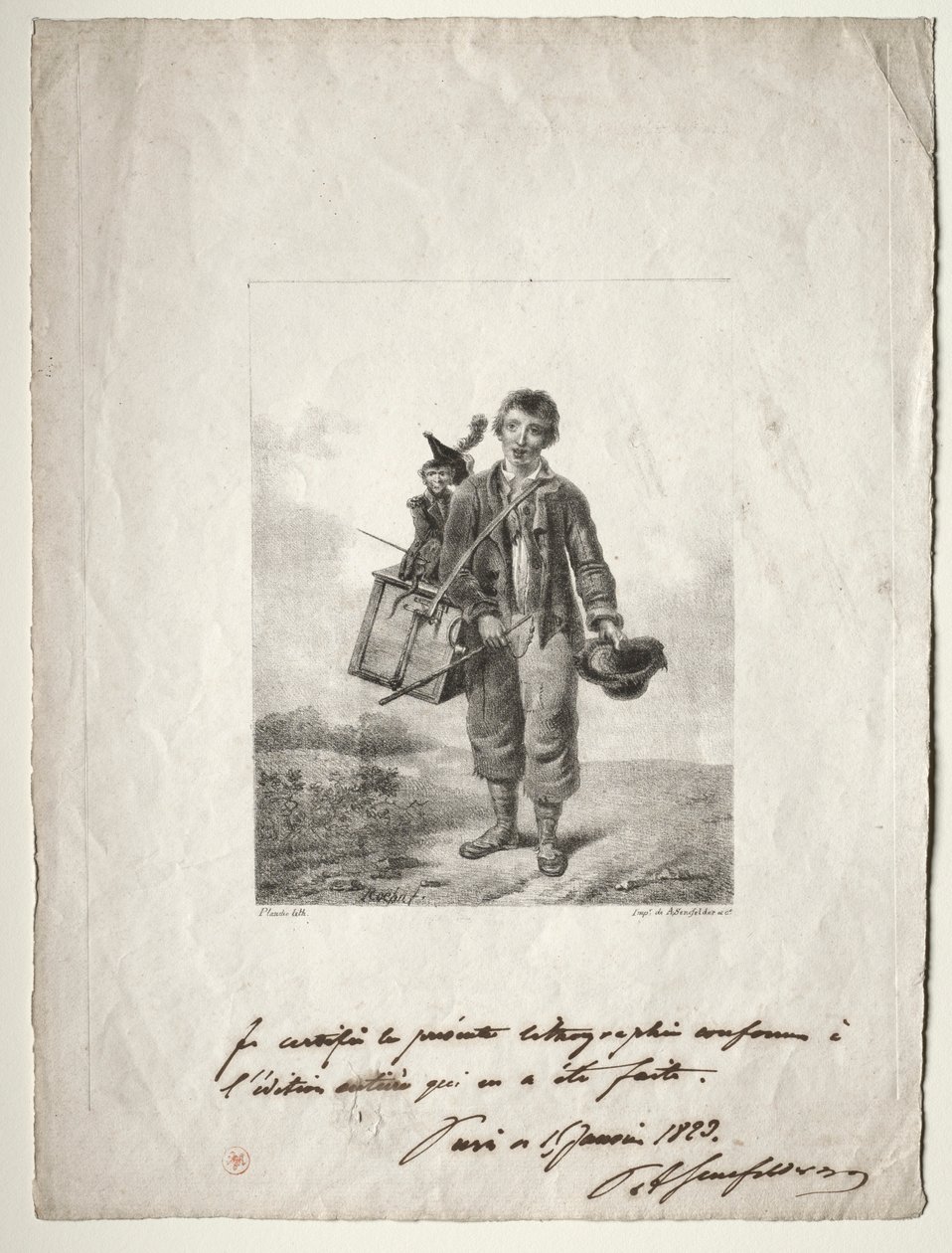Ragazzo organettista da Alois Senefelder