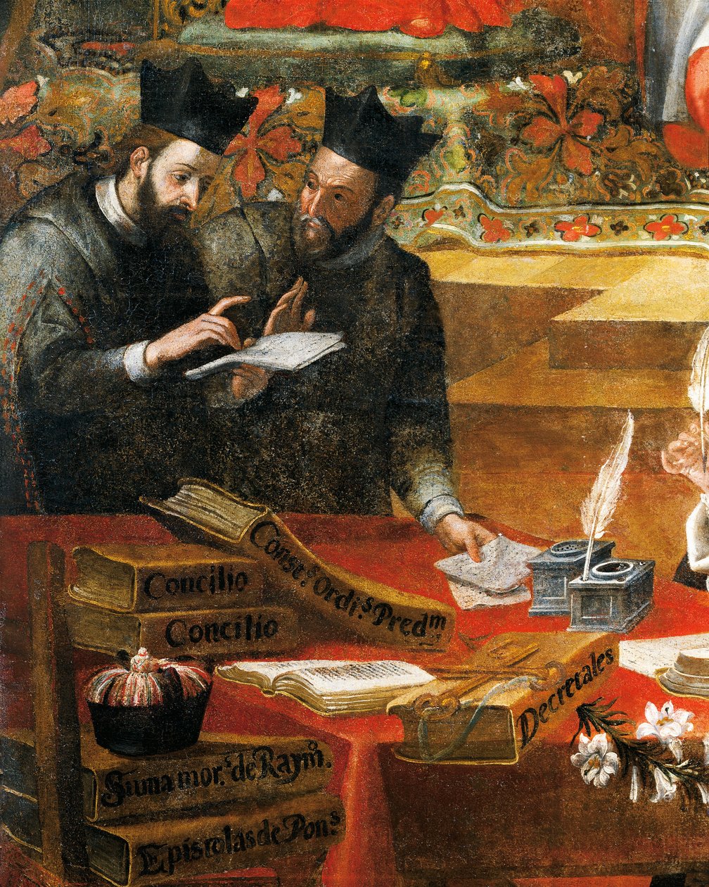 Discussione tra due gesuiti (dettaglio) da Alonso Antonio Villamor
