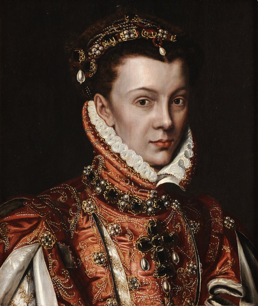 Ritratto di Elisabetta di Valois da Alonso Sánchez Coello