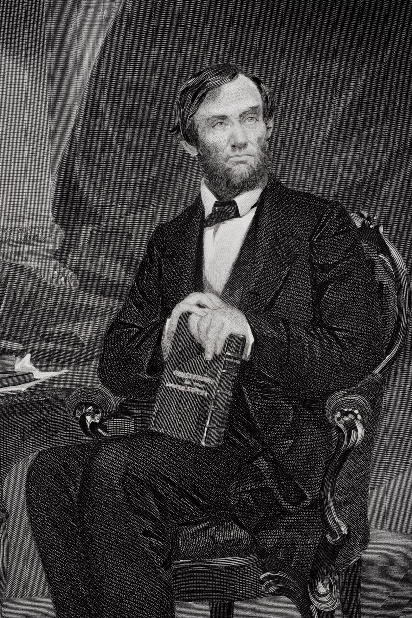 Ritratto di Abraham Lincoln (1809-65) (dettaglio) da Alonzo Chappel