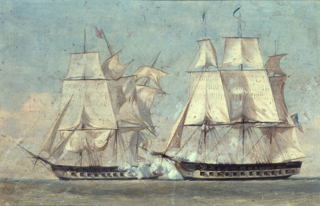 Battaglia tra gli Stati Uniti e il Macedonian, 25 ottobre 1812, 1859 da Alonzo Chappel