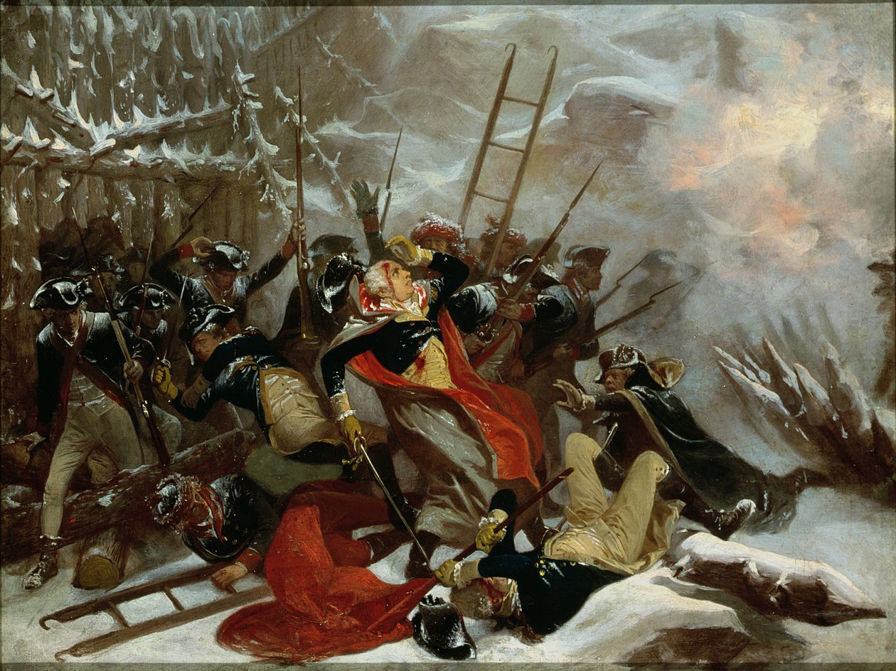 Morte del Generale Richard Montgomery il 31 dicembre 1775, 1865 da Alonzo Chappel
