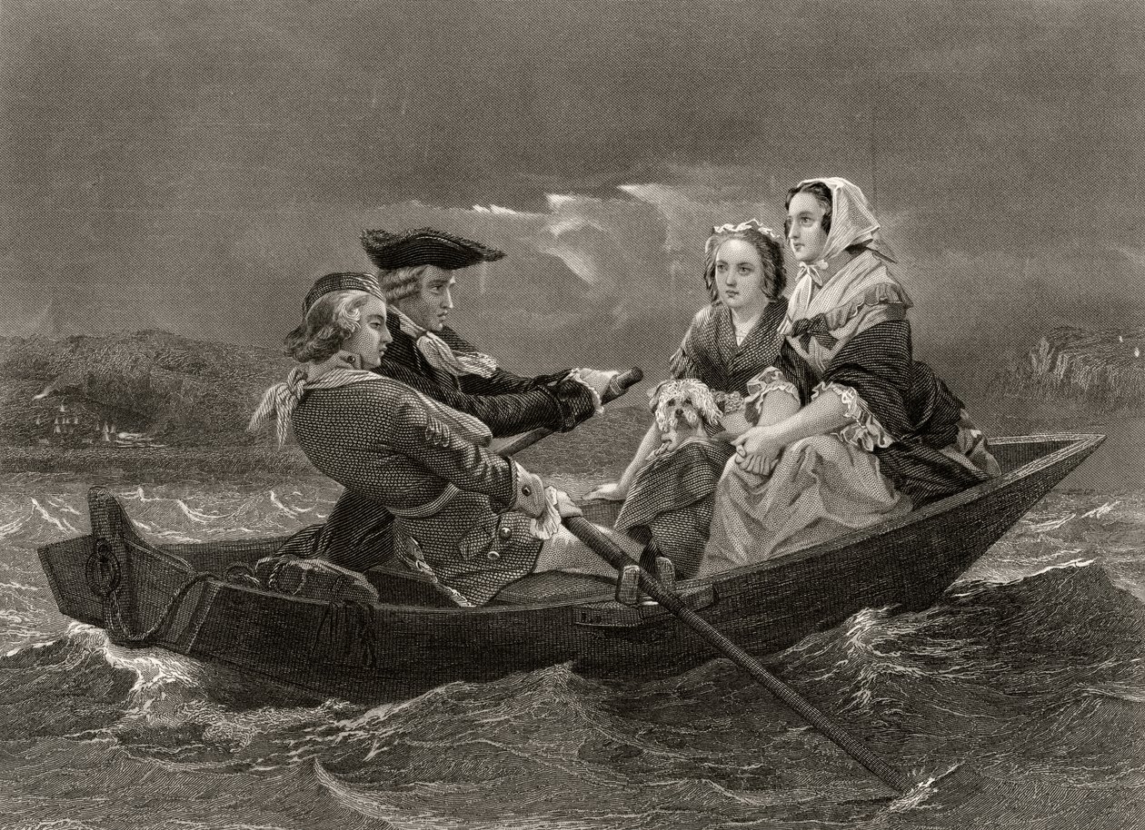 Lady Harriet Ackland in viaggio per visitare il campo del Generale Gates, da 