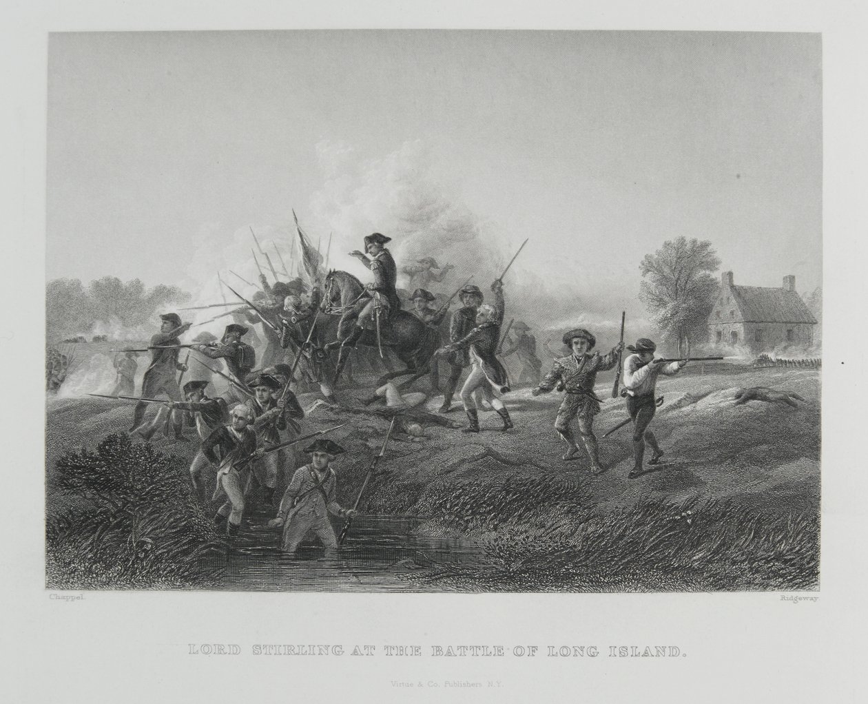 Lord Stirling alla battaglia di Long Island, 1776 da Alonzo Chappel