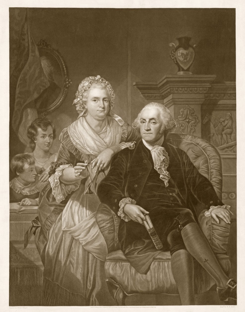 Washington a casa, pub. 1867 da Alonzo Chappel