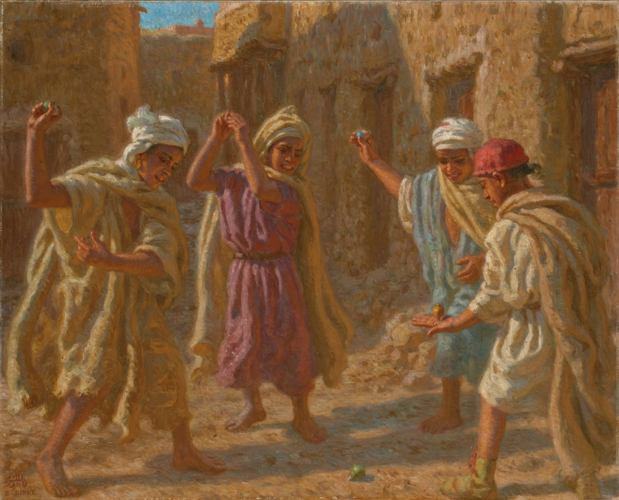 Gioco di Trottola; Le jeu de toupies, c.1924 da Alphonse Etienne Dinet