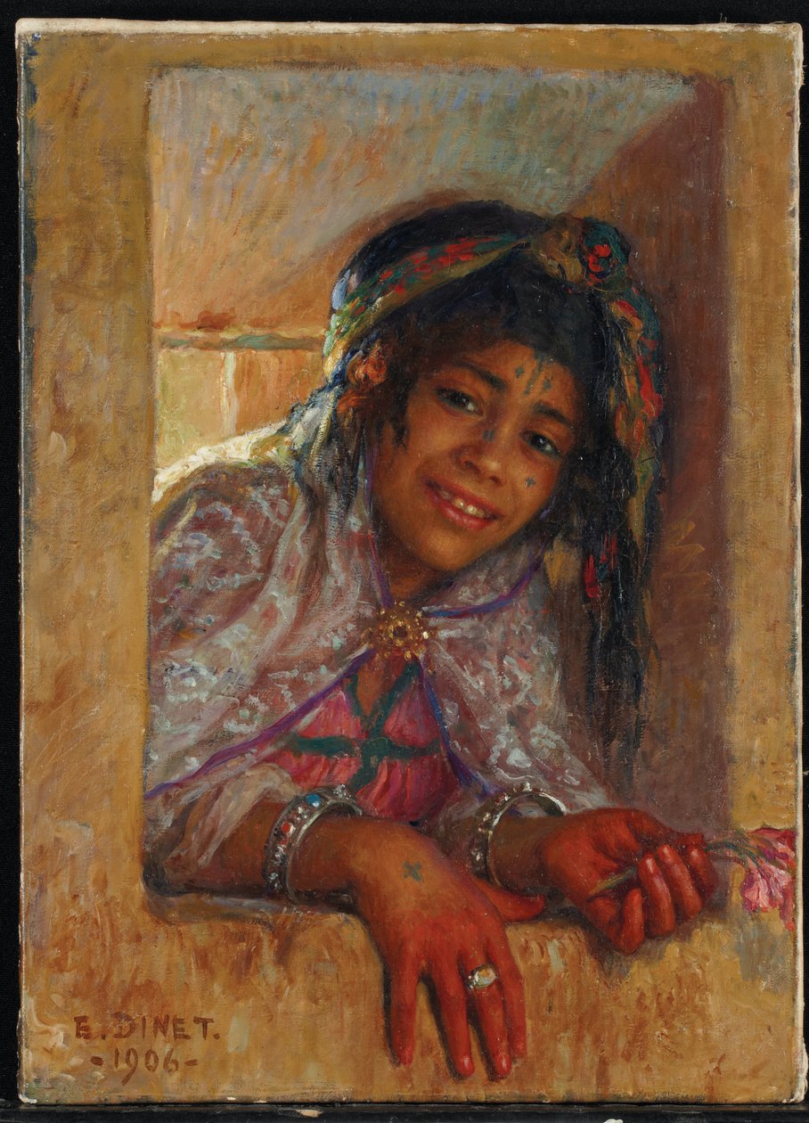 Ragazza alla finestra da Alphonse Etienne Dinet