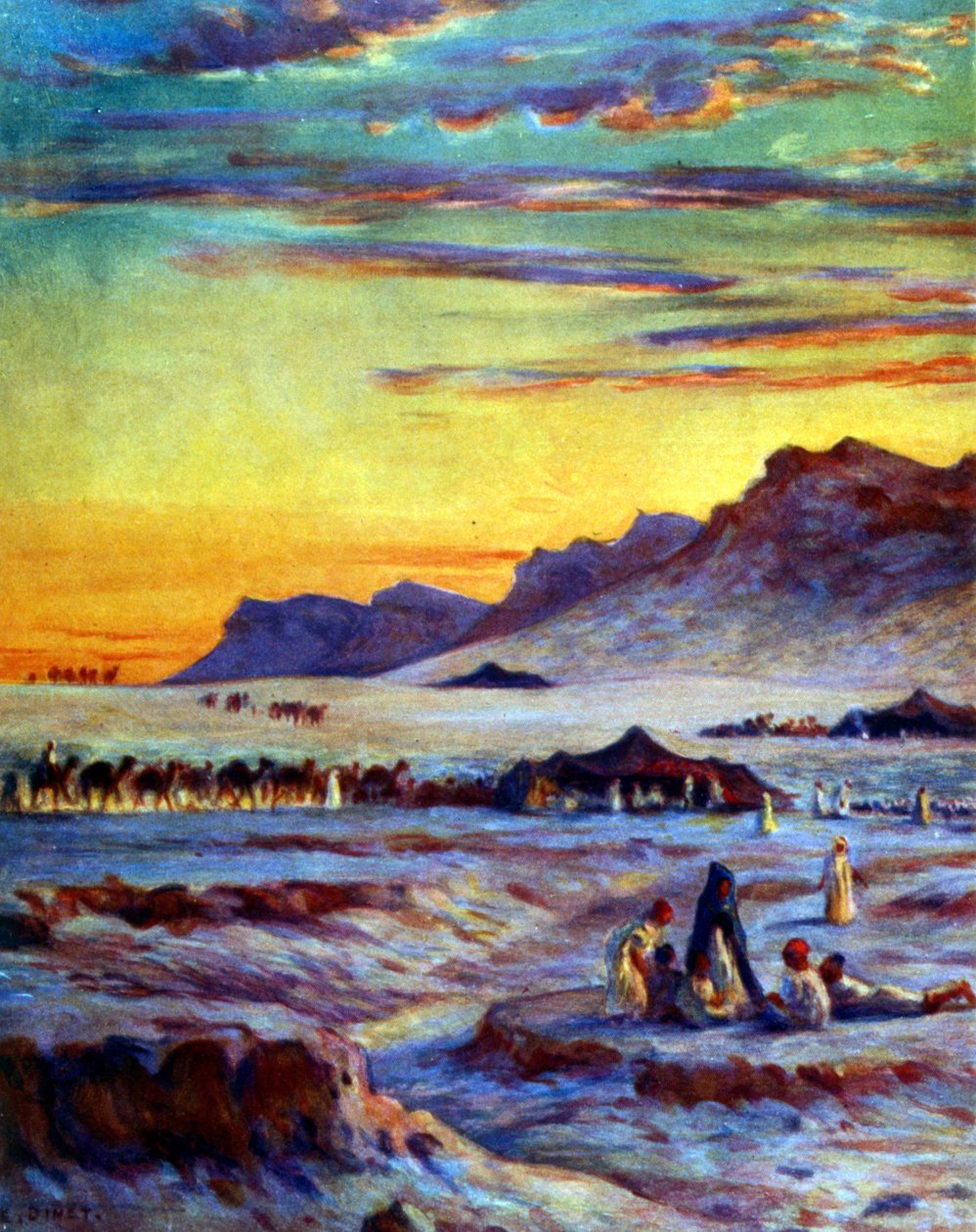 Gruppo di nomadi arabi nel deserto da Alphonse Etienne Dinet