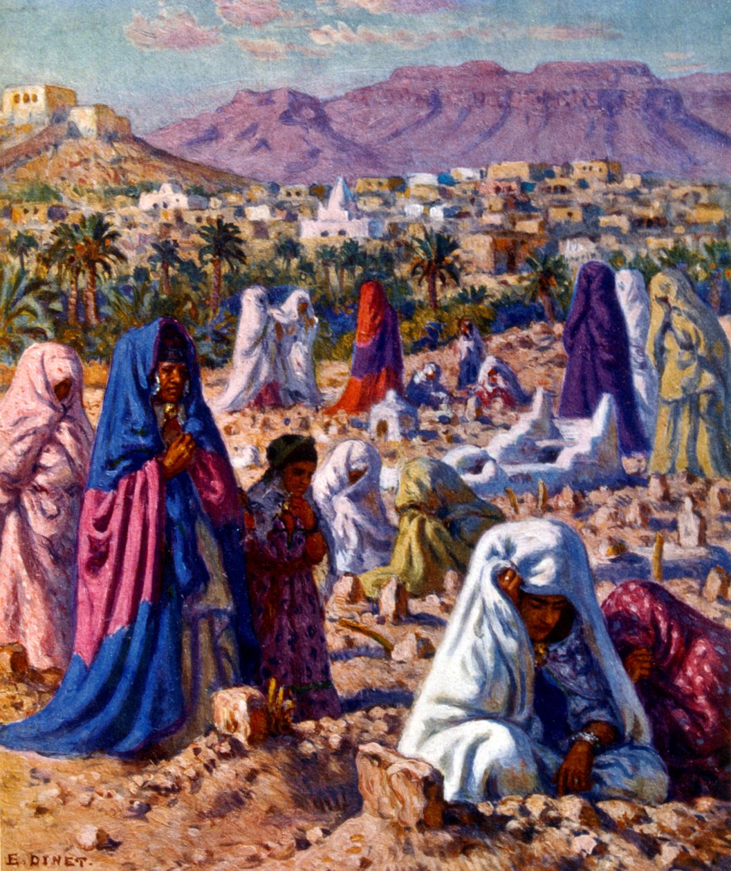 Cimitero musulmano in Nord Africa. di Nasreddine Dinet (Alphonse-Étienne Dinet). 1861 – 1929. un pittore orientalista francese 1918 da Alphonse Etienne Dinet