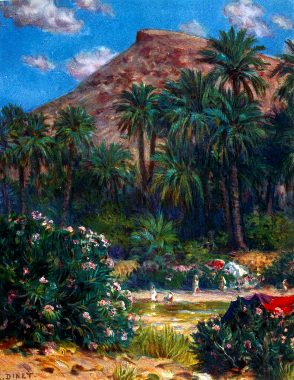 Oasi di Nasreddine Dinet (Alphonse-Étienne Dinet). 1861 – 1929. un pittore orientalista francese 1918 da Alphonse Etienne Dinet