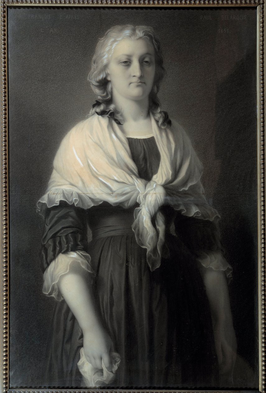 Ritratto della regina Maria Antonietta (1755-1793) alla Conciergerie da Alphonse François