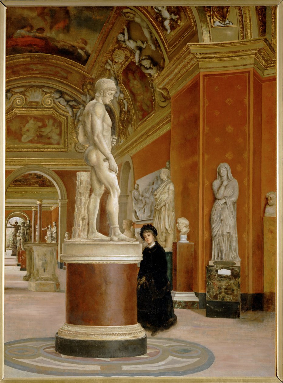Una veduta della Rotonda di Marte e della sala delle Mecene del Louvre ... da Alphonse Hirsch